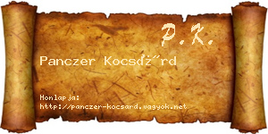 Panczer Kocsárd névjegykártya